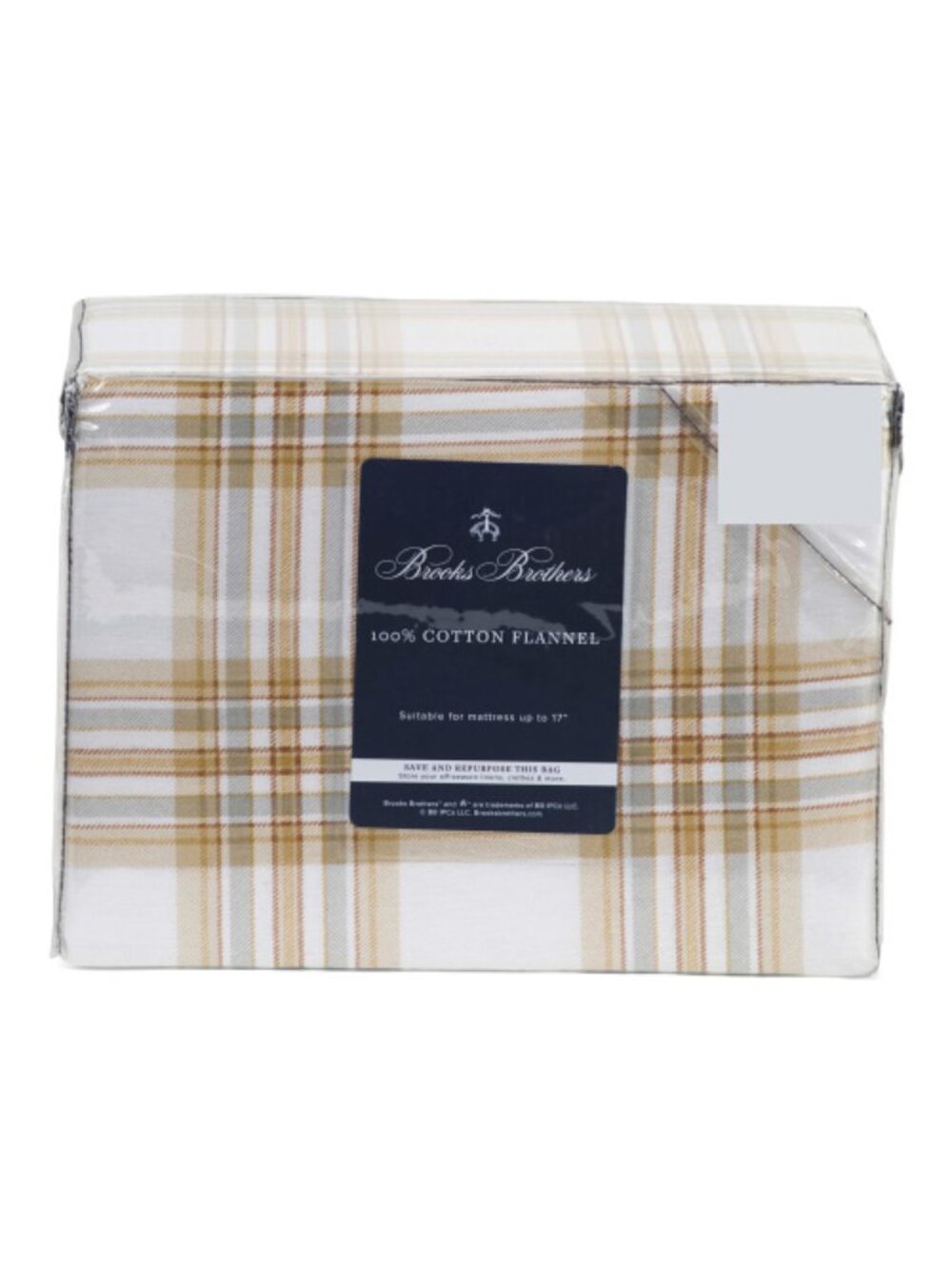 BROOKS BROTHERS Plaid Flannel Sheet Set